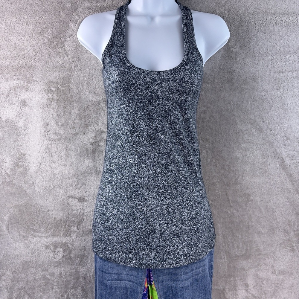 Lululemon Racerback Tank Top Womens‎ Size 6 Gray Athletic Yoga Workout Chic